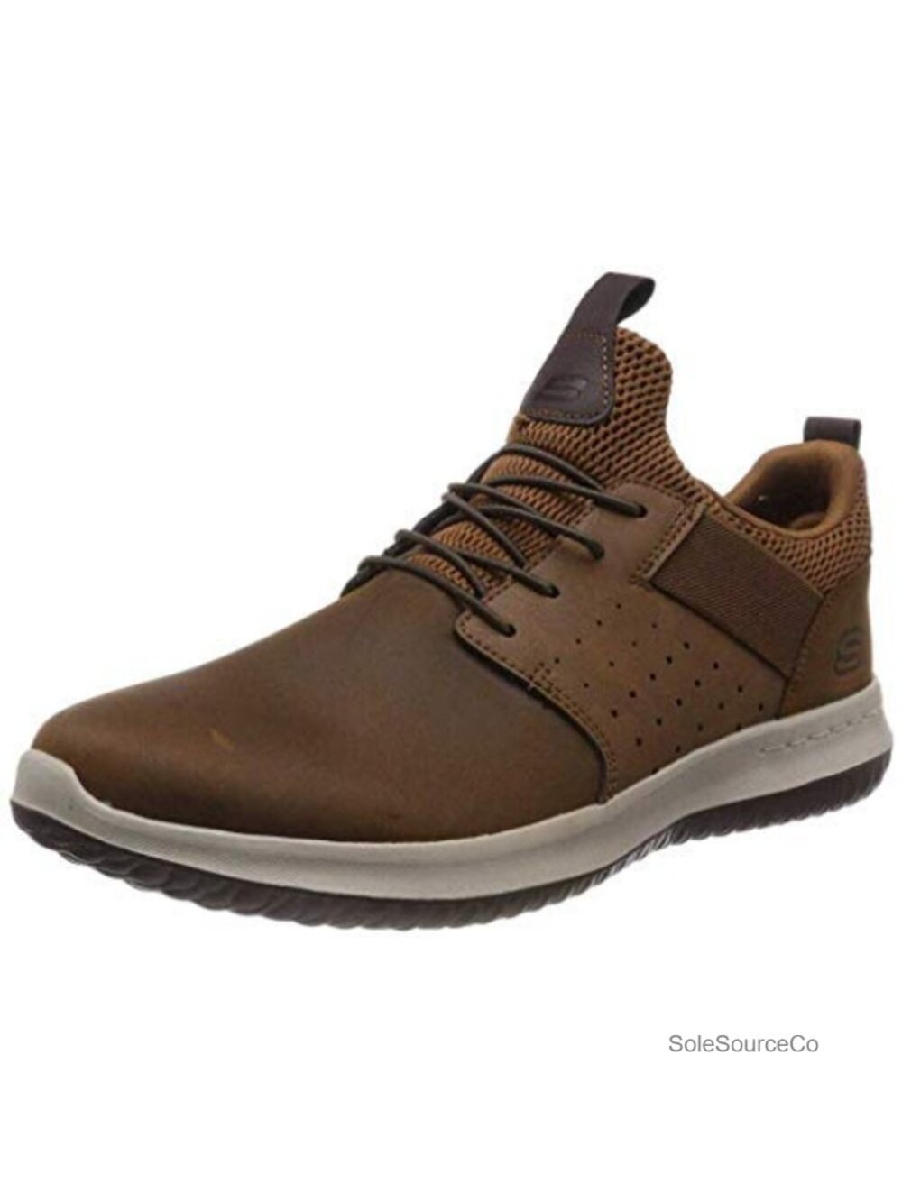 Men's Leather Slip-On Fashion Sneakers with Memory Foam